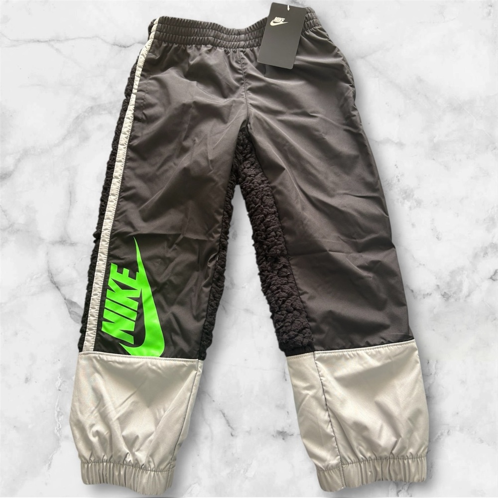 Nike Gray and Green Joggers with Modern Accents